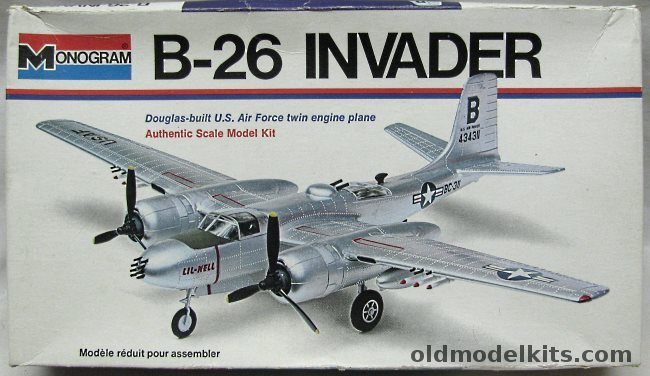 Monogram 1/67 B-26 Invader Lil Nell - White Box Issue, 6818 plastic model kit